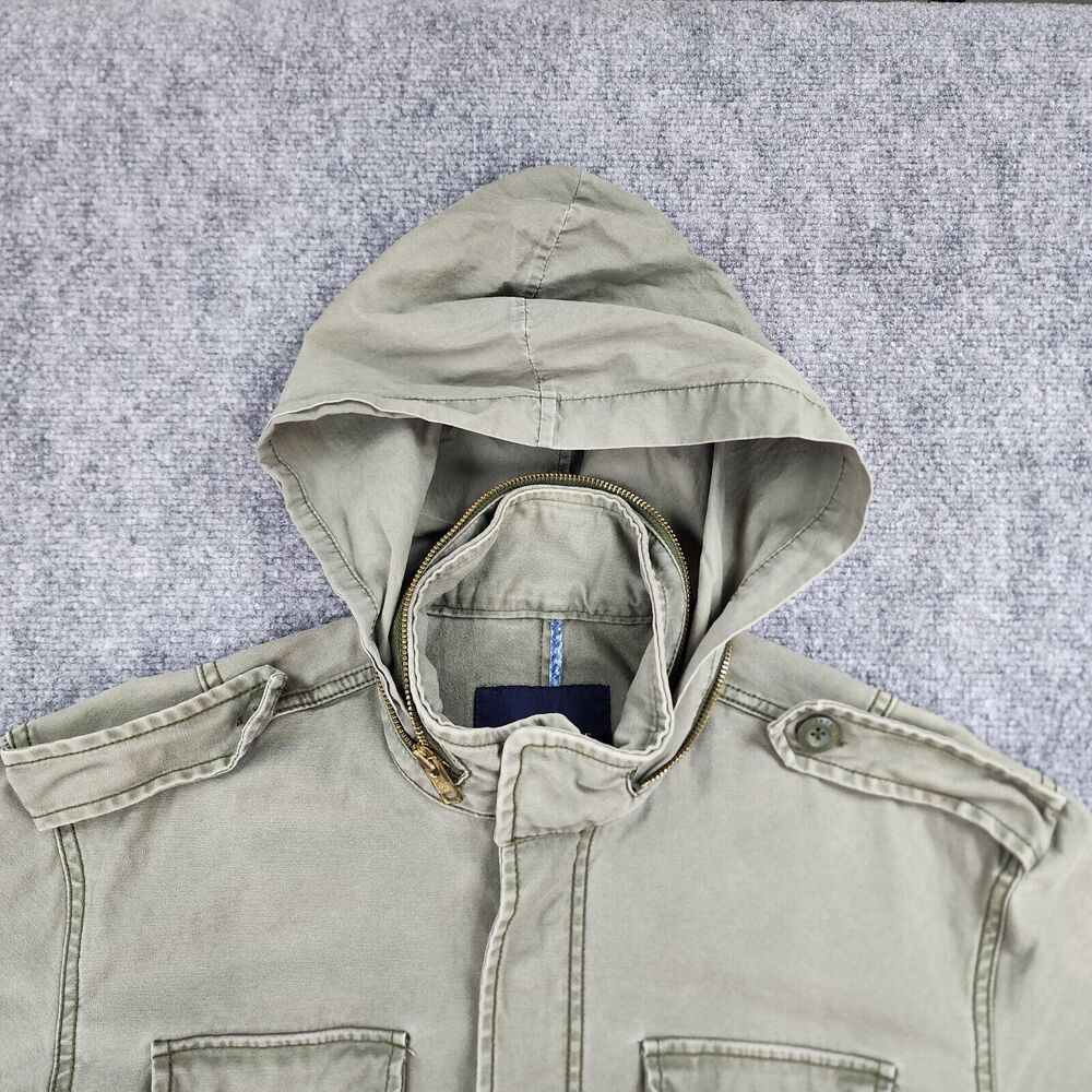American Eagle Jacket Womens Medium Green Full Zip Button Up Military Chore Coat - Picture 8 of 16